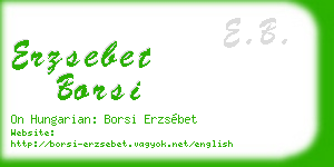 erzsebet borsi business card